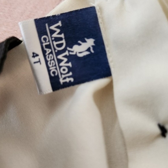 Htf Well dressed wolf 4t black striped dress vintage style pinafore smocked - Picture 4 of 7